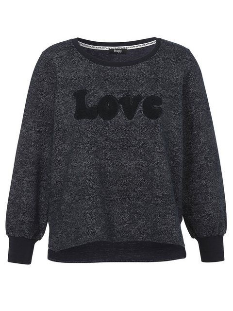 FRAPP Sweatshirt mit Flock-Print "Love günstig online kaufen