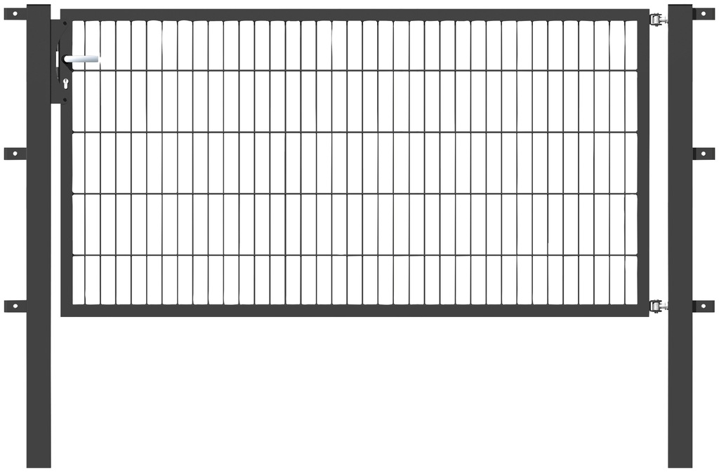 Metallzaun Einzeltor für Doppelstabmatte Anthrazit z. Einbeton. 100 cm x 20 günstig online kaufen