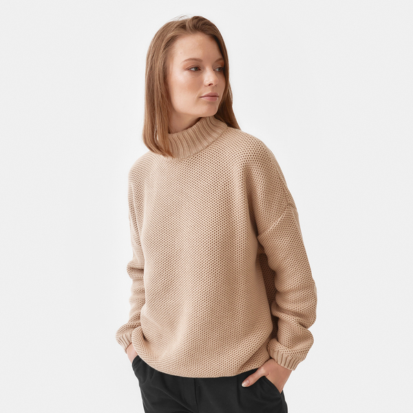 Gestrickter „Honeycomb“ Pullover günstig online kaufen