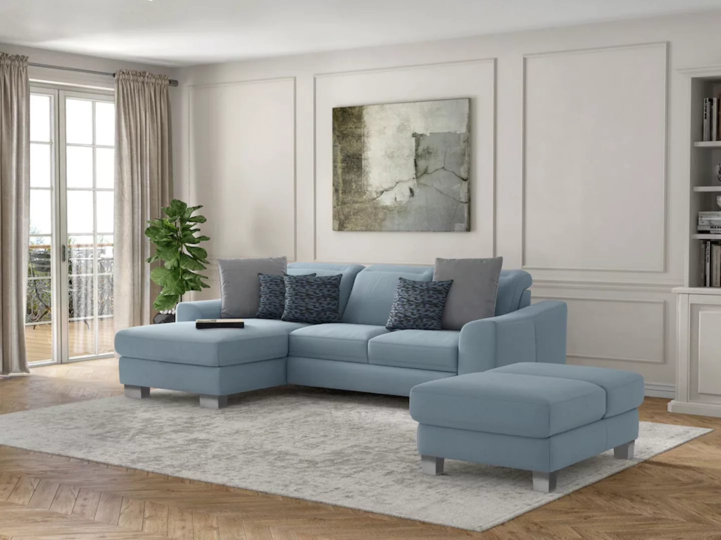 sit&more Ecksofa "Dundee L-Form", mit Federkern und Edelstahlfüßen, wahlwei günstig online kaufen