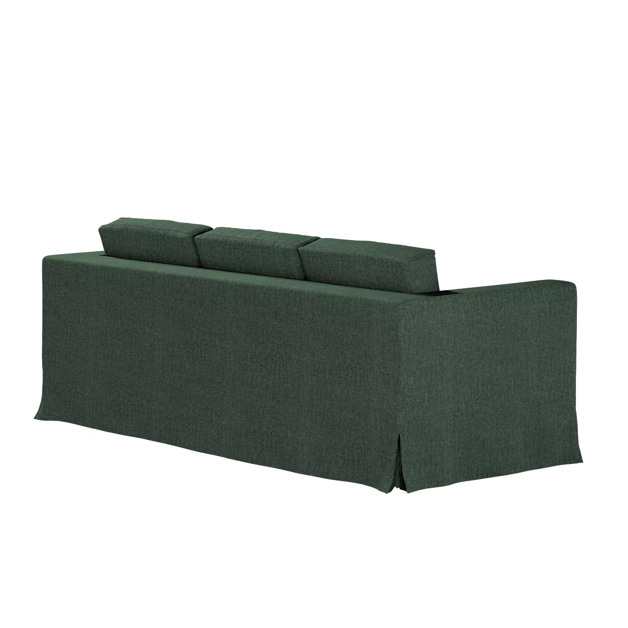 Bezug für Karlanda 3-Sitzer Sofa nicht ausklappbar, lang, dunkelgrün, Bezug günstig online kaufen