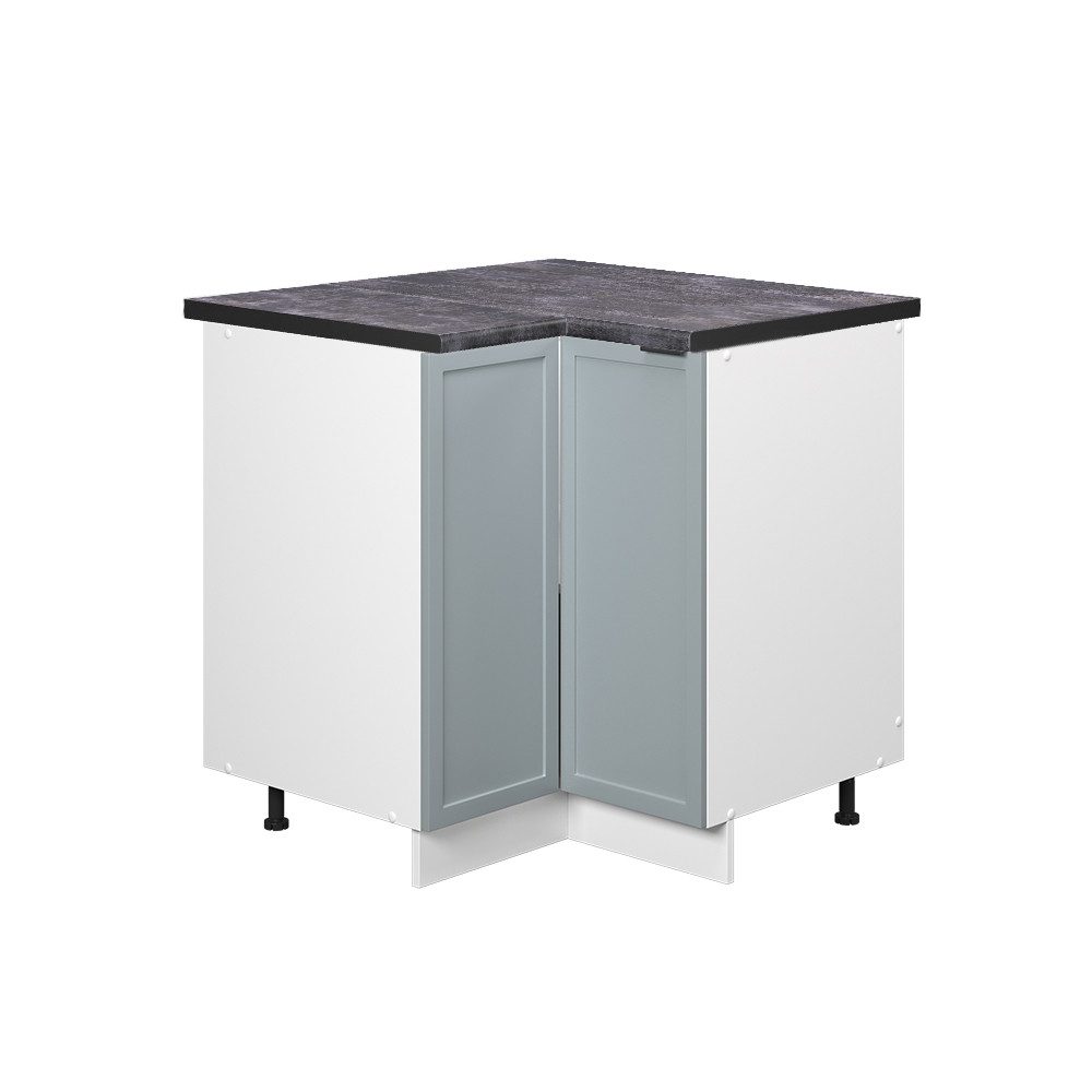Vicco Eckunterschrank Fame-Line, Hellblau-grau/Weiß, 80.5 cm, günstig online kaufen