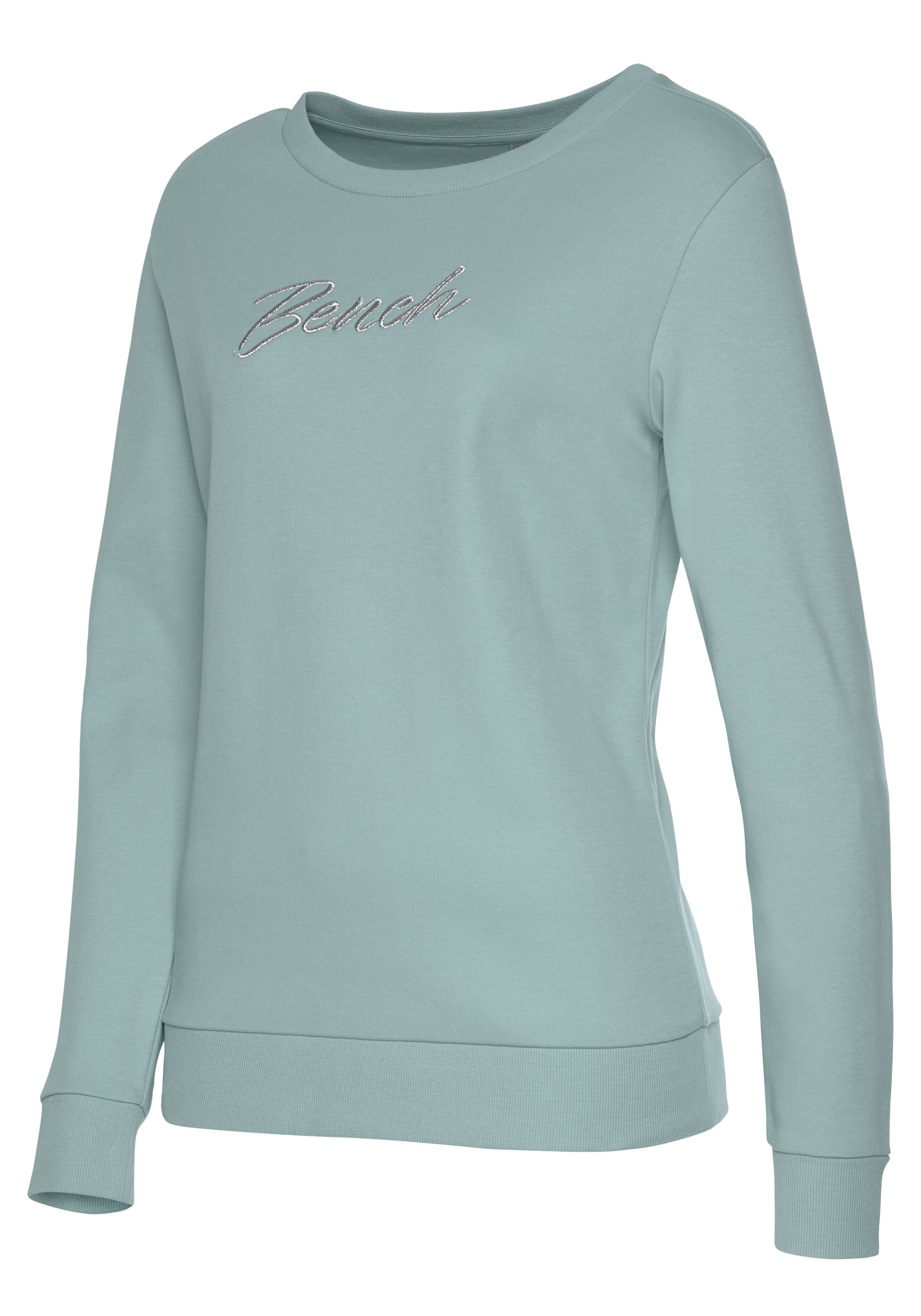 Bench. Loungewear Sweatshirt mit glänzender Logostickerei, Loungewear, Loun günstig online kaufen