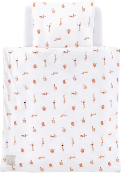 Träumeland Babybettwäsche »Jersey Cats & Dogs«, mit niedlichem Allover-Prin günstig online kaufen