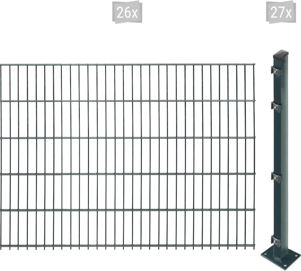 Arvotec Doppelstabmattenzaun "EASY 103 zum Aufschrauben", Zaunhöhe 103 cm, günstig online kaufen