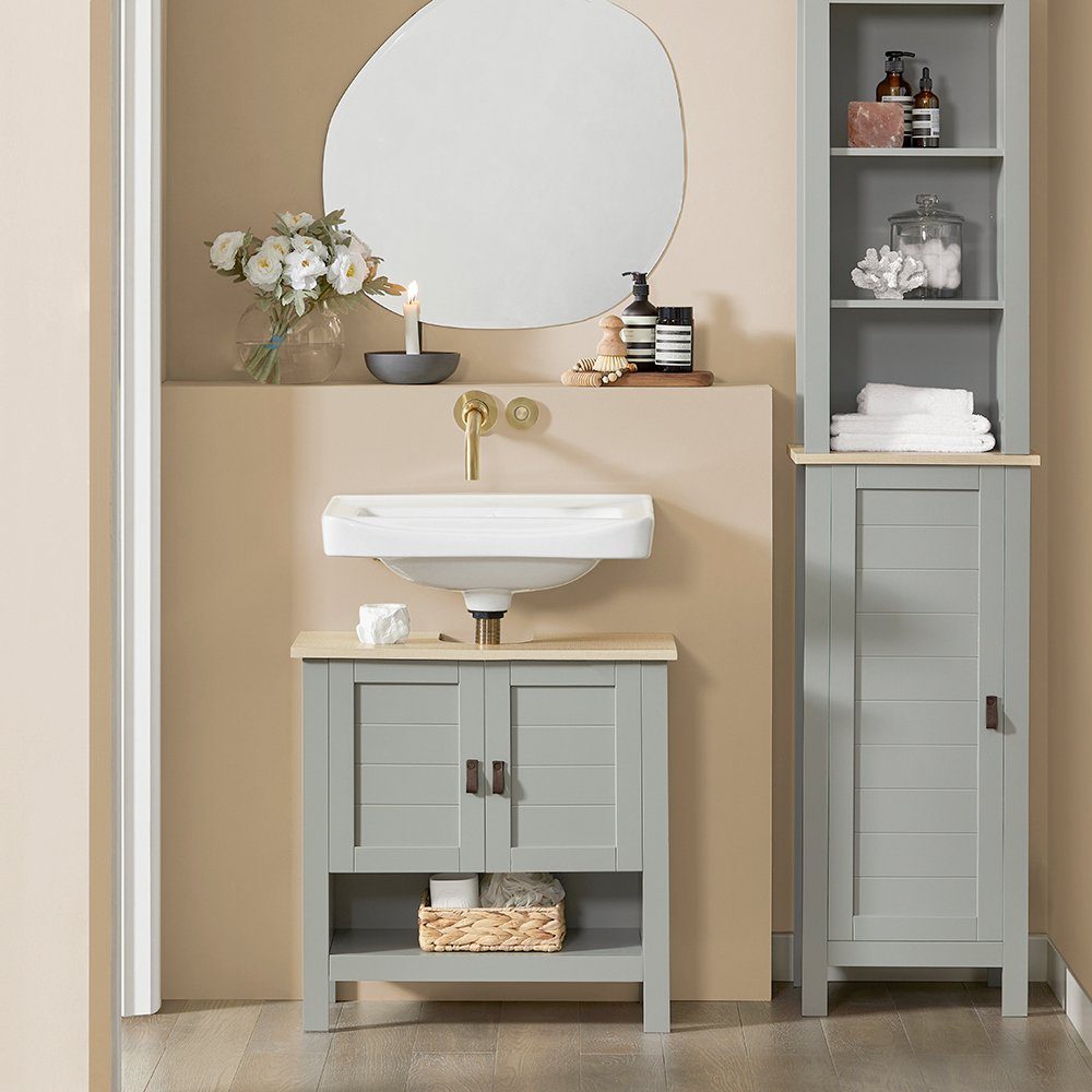 SoBuy Waschbeckenunterschrank BZR69 Badschrank Waschtisch Unterschrank günstig online kaufen