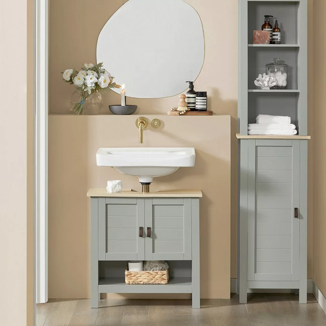 SoBuy Waschbeckenunterschrank BZR69 Badschrank Waschtisch Unterschrank günstig online kaufen