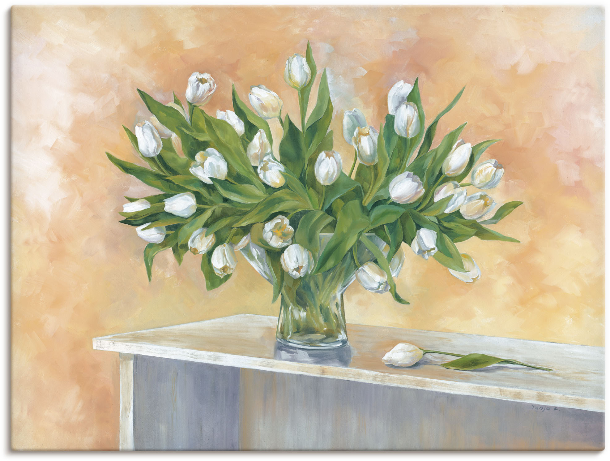 Artland Wandbild »Weiße Tulpen«, (1 St.), als Leinwandbild, Wandaufkleber i günstig online kaufen