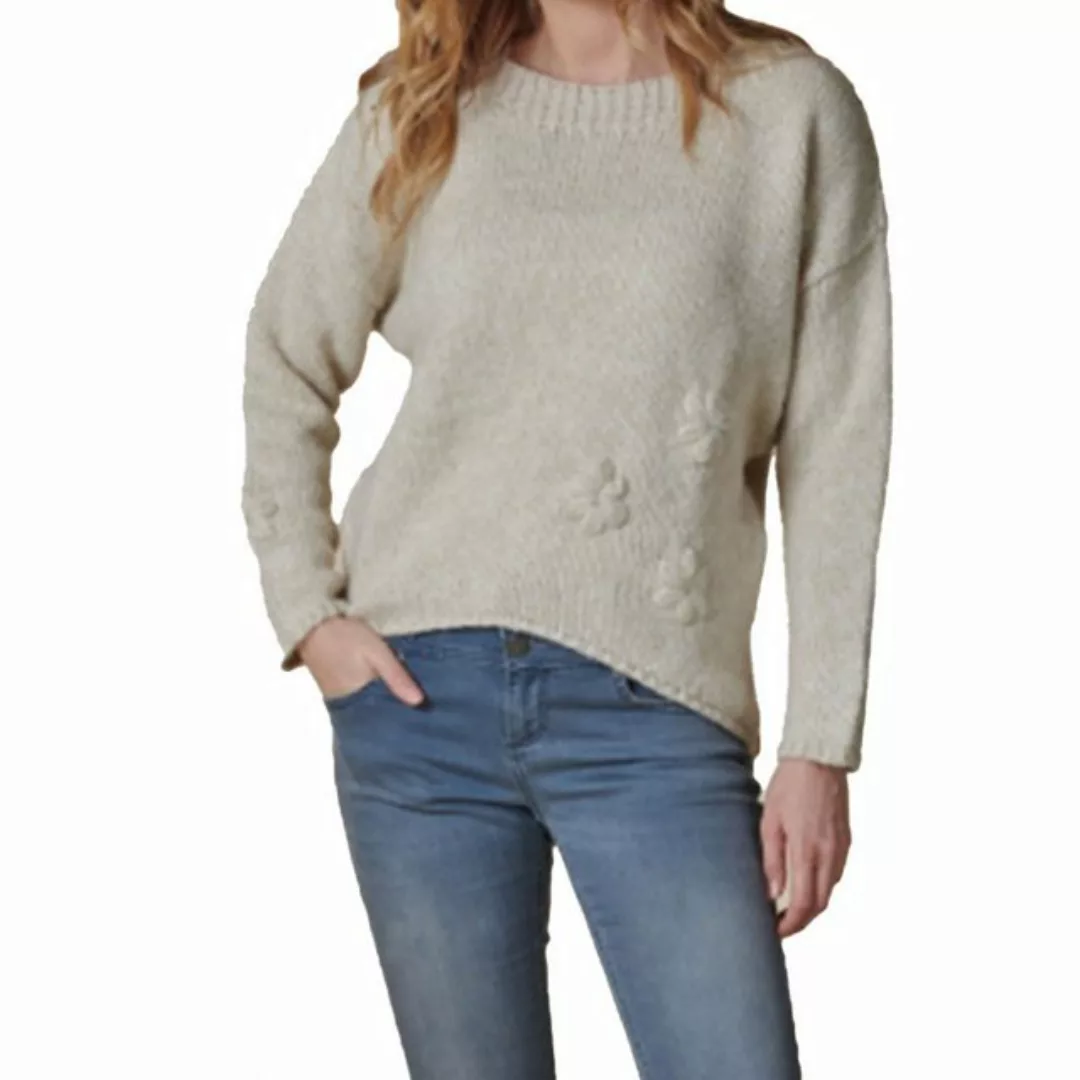 Zhrill Strickpullover Strickpullover ZHNINA FLOWER Beige Care Label beachte günstig online kaufen