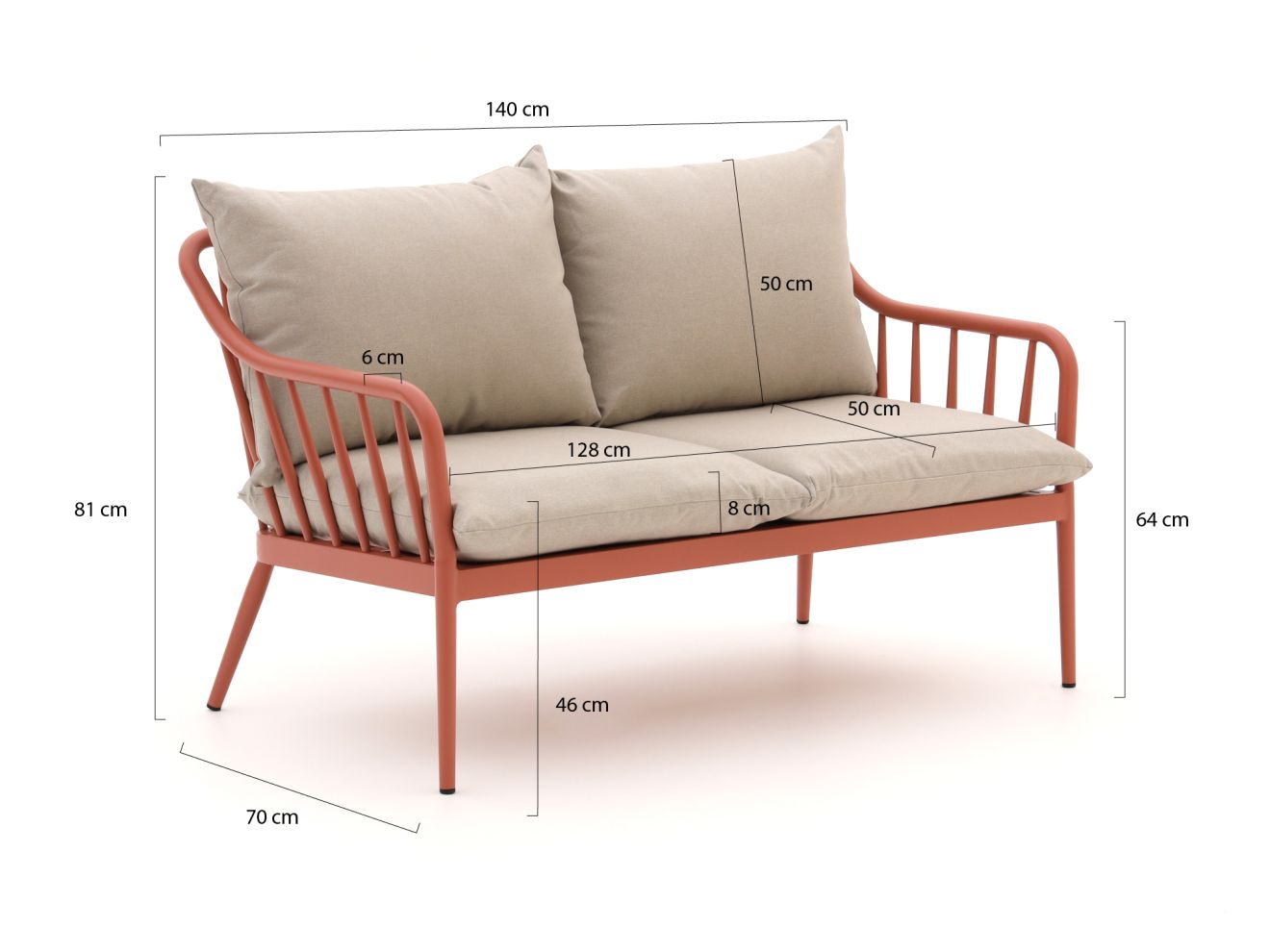 Manifesto Celante Gartensofa 2-Sitzer 140 cm günstig online kaufen