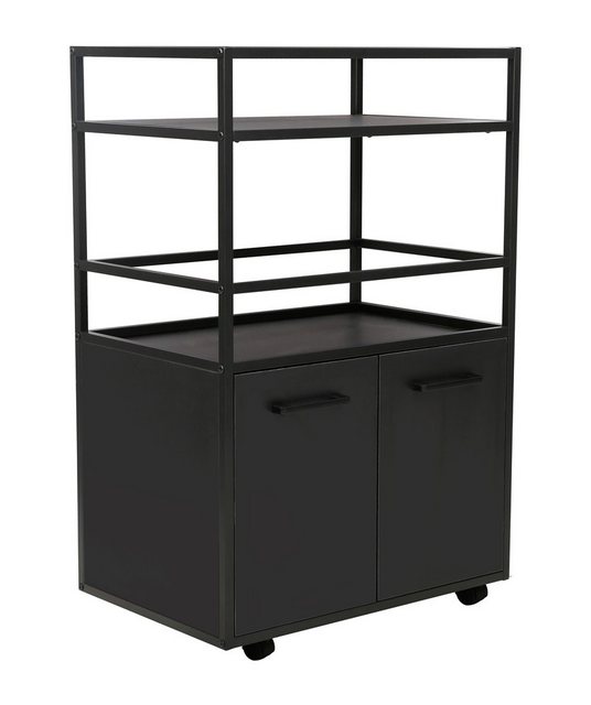 trendteam Vitrine Highboard Weinschrank Mosaik, schwarz günstig online kaufen