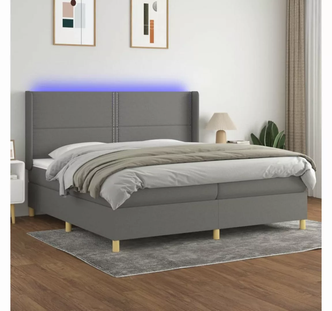 vidaXL Boxspringbett Bett Boxspringbett mit Matratze und LED Stoff (200 x 2 günstig online kaufen