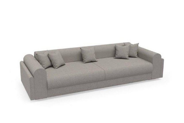 JVmoebel 3-Sitzer Designer Sofa 3-Sitzer Grau Stoffsofa Sofas Textilien Cou günstig online kaufen