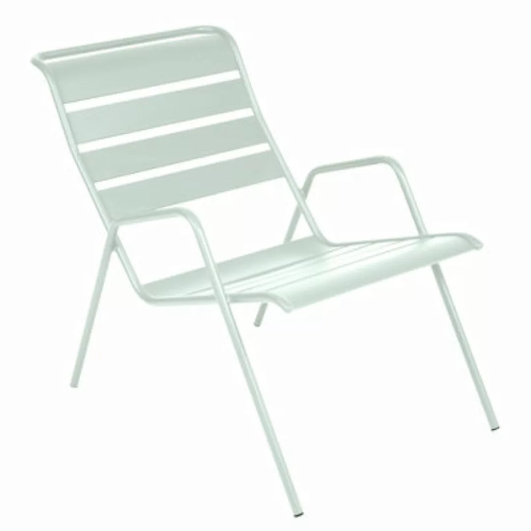 Lounge Sessel Monceau metall grün / Stapelbar - Fermob - Grün günstig online kaufen