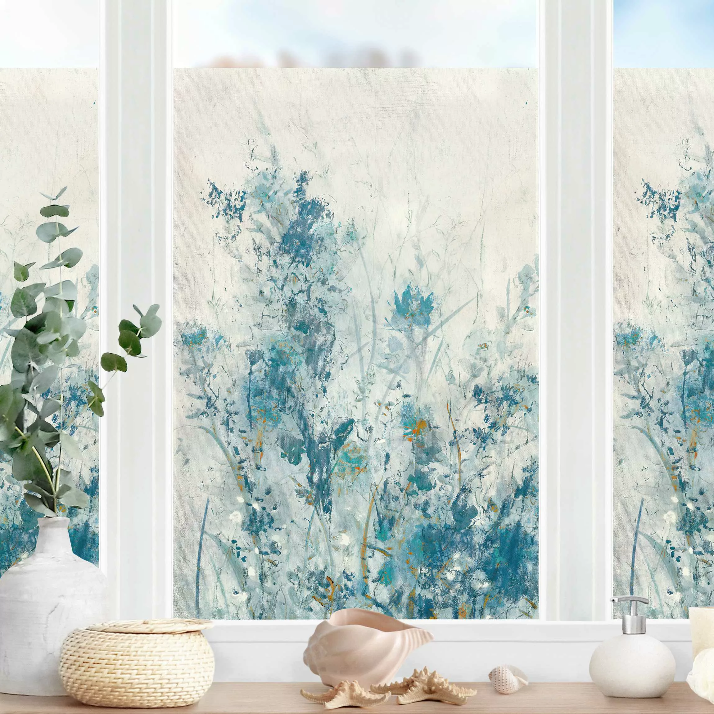 Fensterfolie Blaue Frühlingswiese I günstig online kaufen