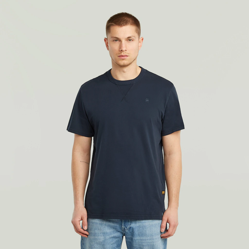 G-STAR T-Shirt "Nifous", Rundhals, mit Rippeinsatz günstig online kaufen