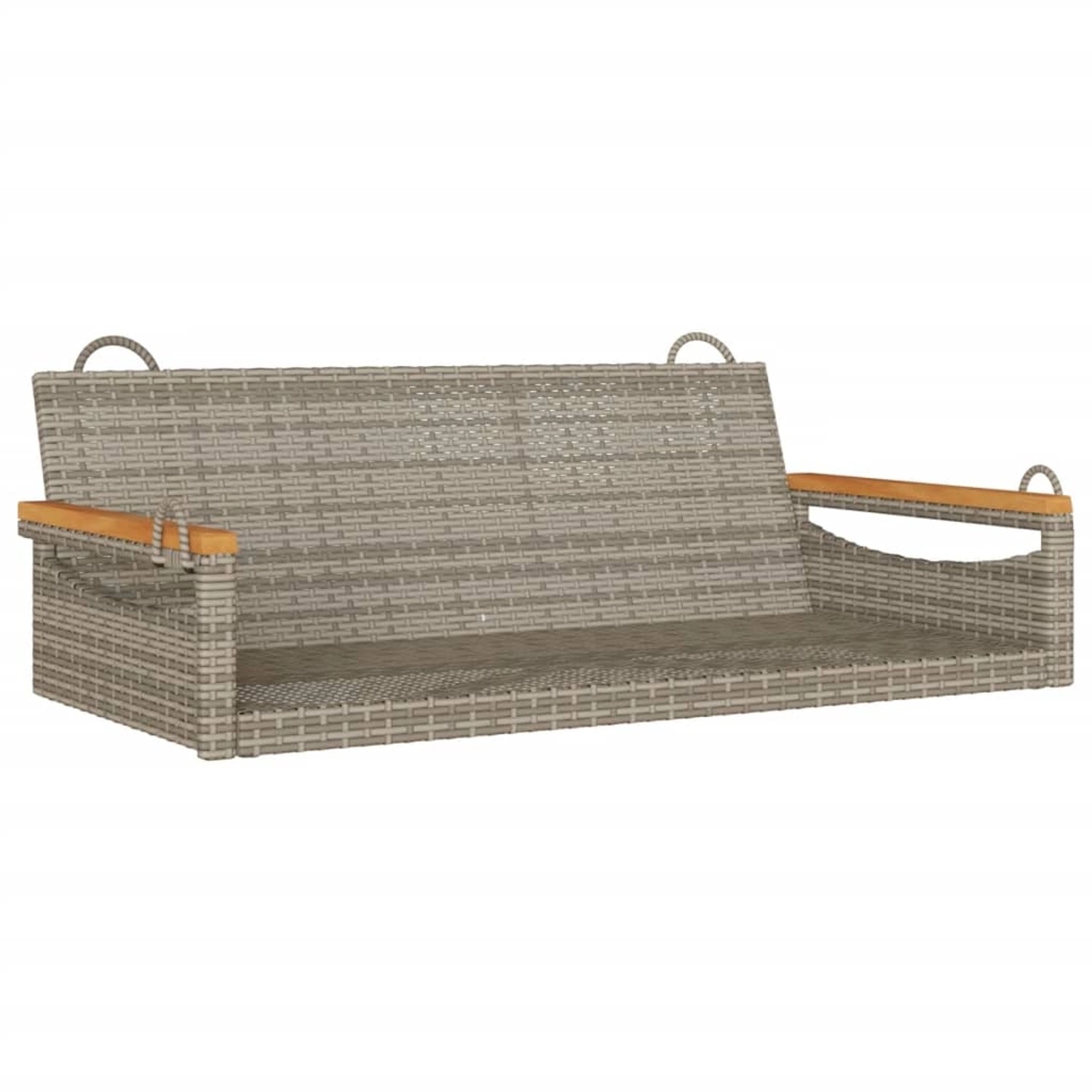 furnicato Hängebank Grau 109x62x40 cm Poly Rattan günstig online kaufen