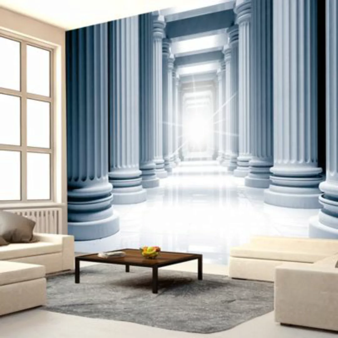 artgeist Fototapete Parthenon blau/weiß Gr. 150 x 105 günstig online kaufen