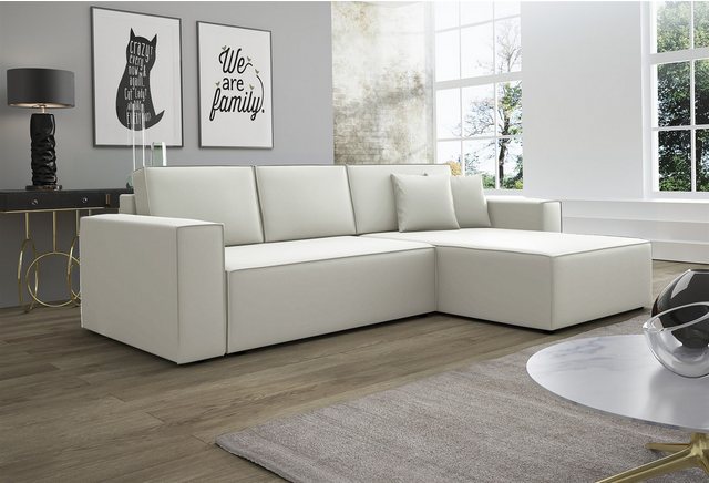 Fun Möbel Ecksofa Schlafsofa Sofa CONOR PREMIUM Stoff oder Kunstleder, inkl günstig online kaufen