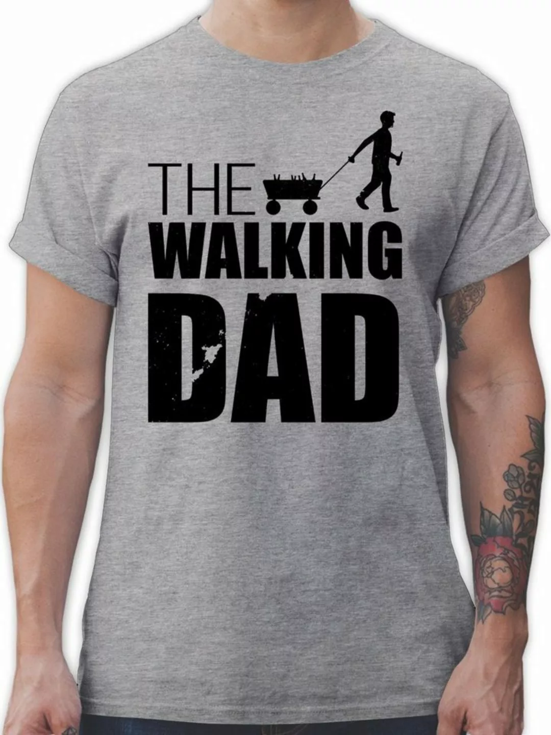 Shirtracer T-Shirt The Walking Dad - Bollerwagen Bier Papa günstig online kaufen