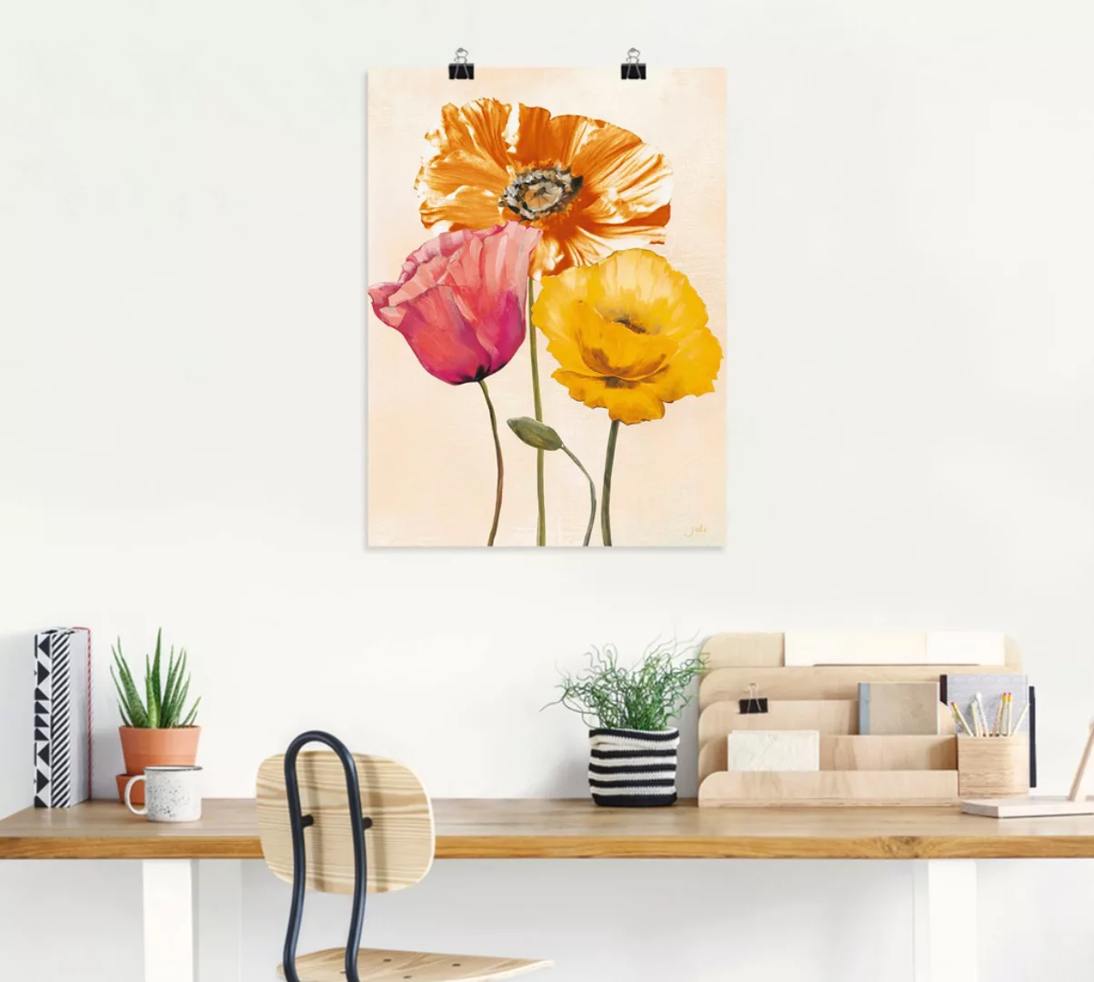Artland Wandbild "Bunte Mohnblumen II", Blumenbilder, (1 St.) günstig online kaufen