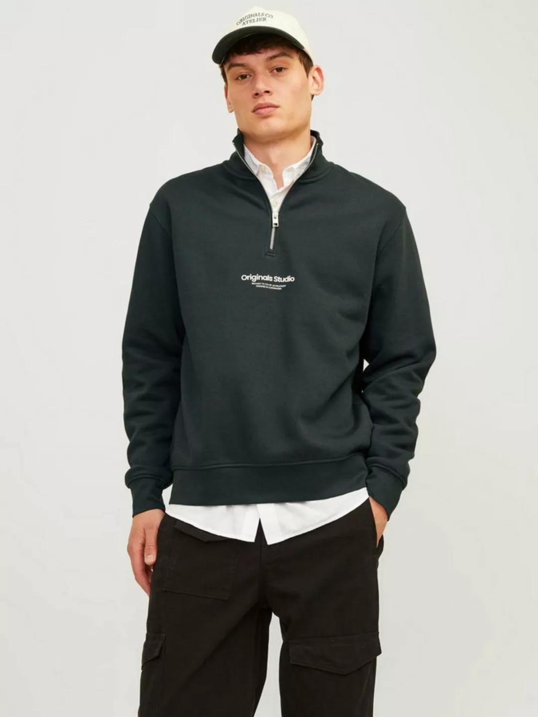 Jack & Jones Sweatshirt JORVESTERBRO SWEAT QUARTER ZIP HN NOOS günstig online kaufen