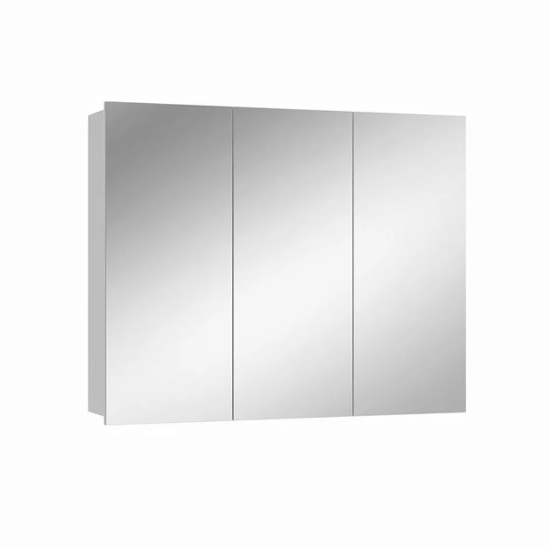 Vicco Badezimmerspiegelschrank Sola, Weiß, 100 x 79.8 cm mit 3 Türen günstig online kaufen