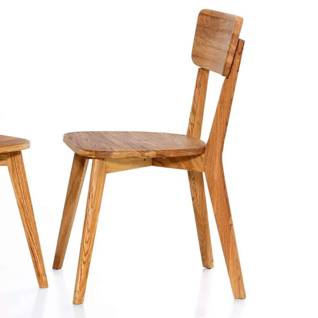 Vollholzstuhl aus Eiche Massivholz modernem Design günstig online kaufen
