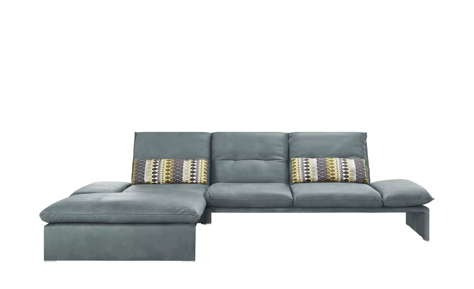 KOINOR Leder-Ecksofa  Humfrey - grau - 93 cm - Polstermöbel > Sofas > Eckso günstig online kaufen