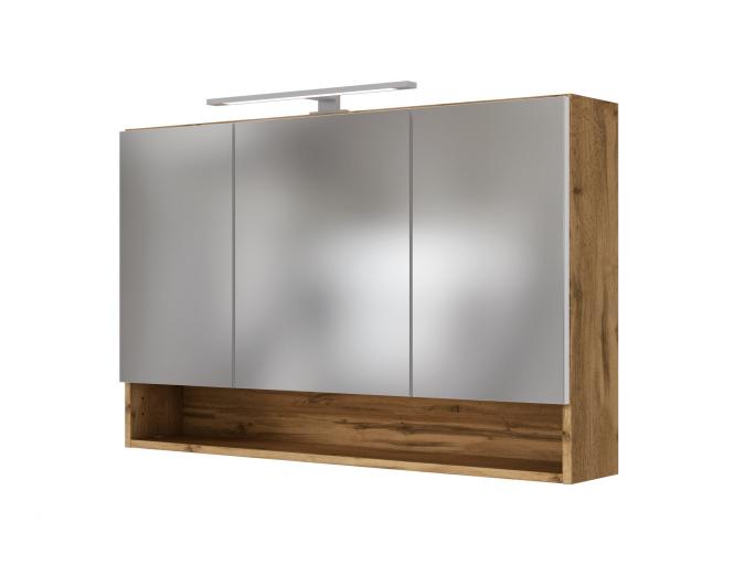 HELD MÖBEL Spiegelschrank Livorno 100 cm Wotaneiche günstig online kaufen