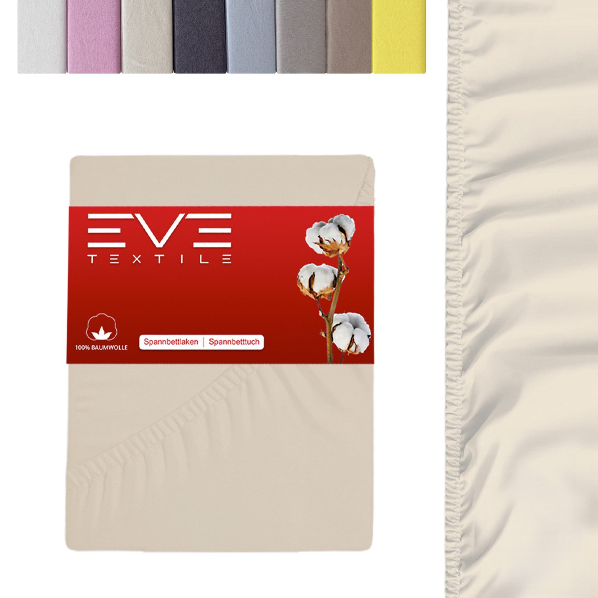 Eve Textile GmbH Spannbettlaken Spannbetttuch Bettlaken günstig online kaufen