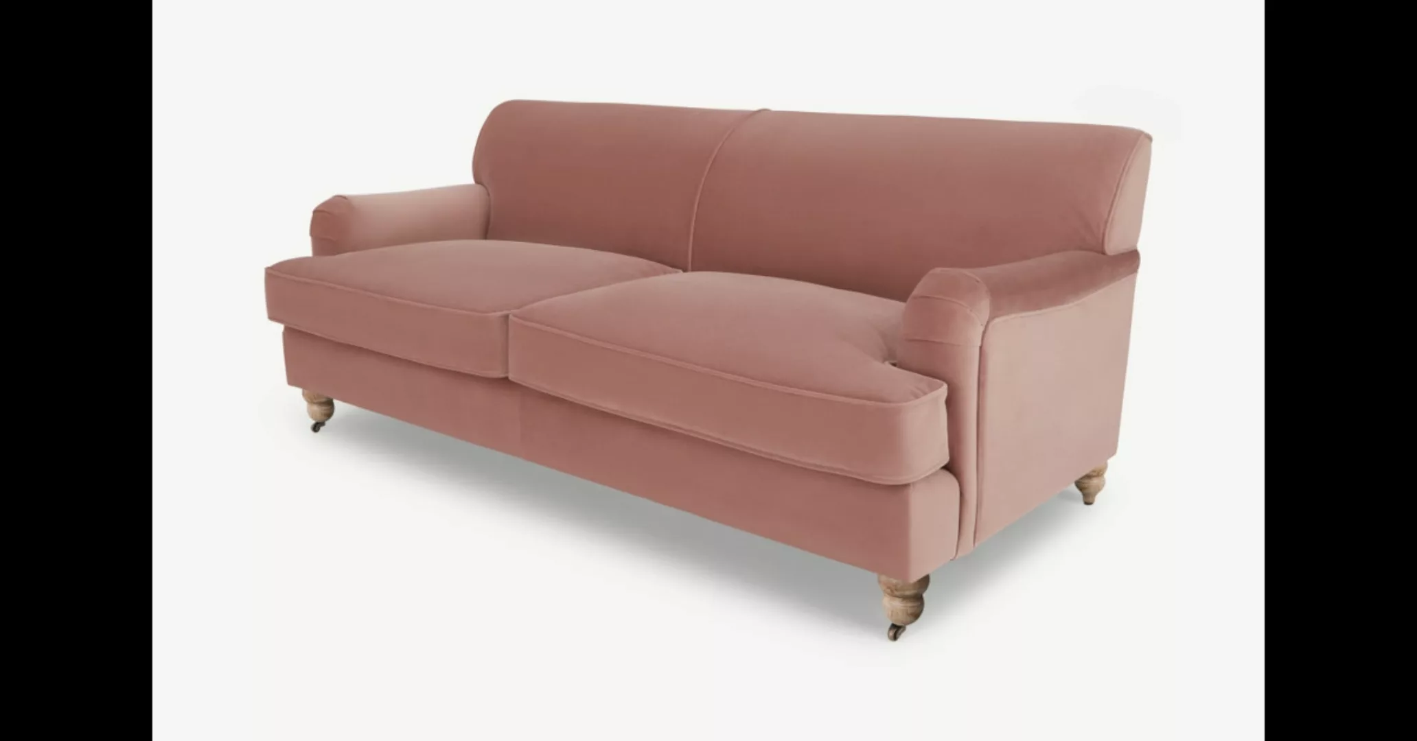 Orson 3-Sitzer Sofa, Samt in Vintage-Rosa - MADE.com günstig online kaufen
