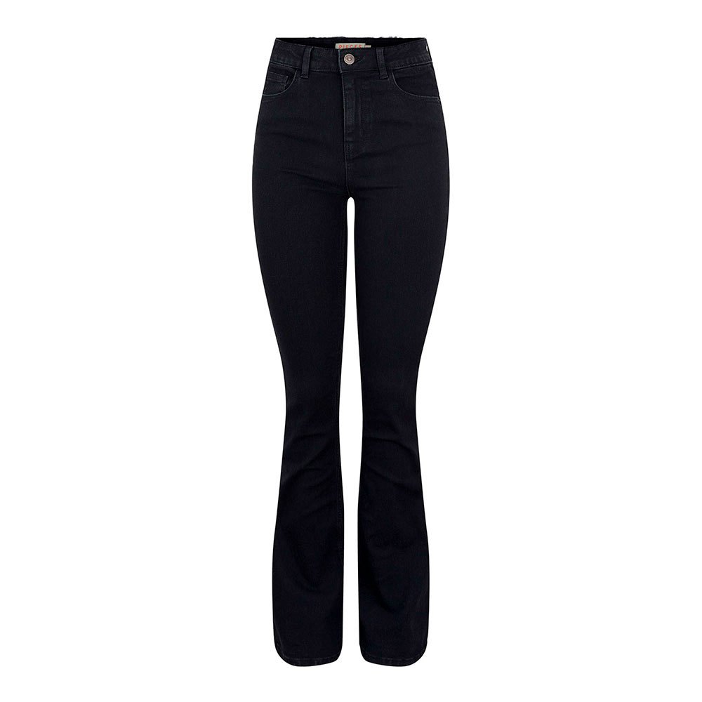 Pieces Peggy Flared Bl Vi Jeans Mit Hoher Taille XL Black günstig online kaufen