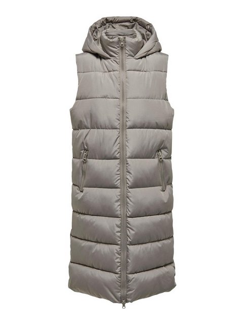 JACQUELINE de YONG Steppweste Lange Puffer Steppweste mit Kapuze JDYVISKAS günstig online kaufen