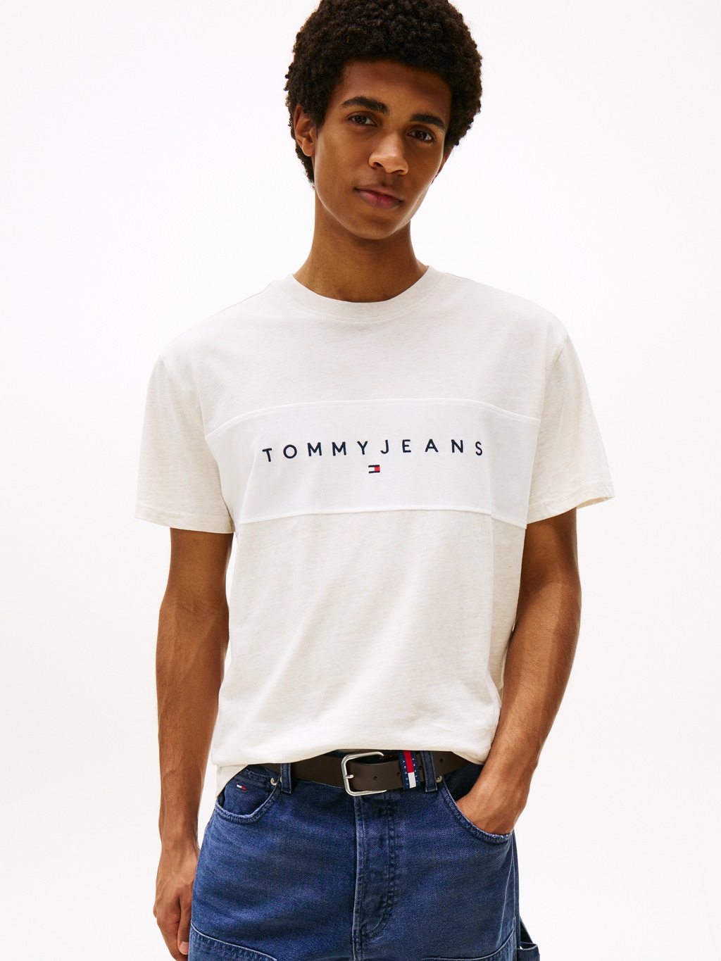 Tommy Jeans T-Shirt "TJM REG CBLK LINEAR LOGO TEE" günstig online kaufen