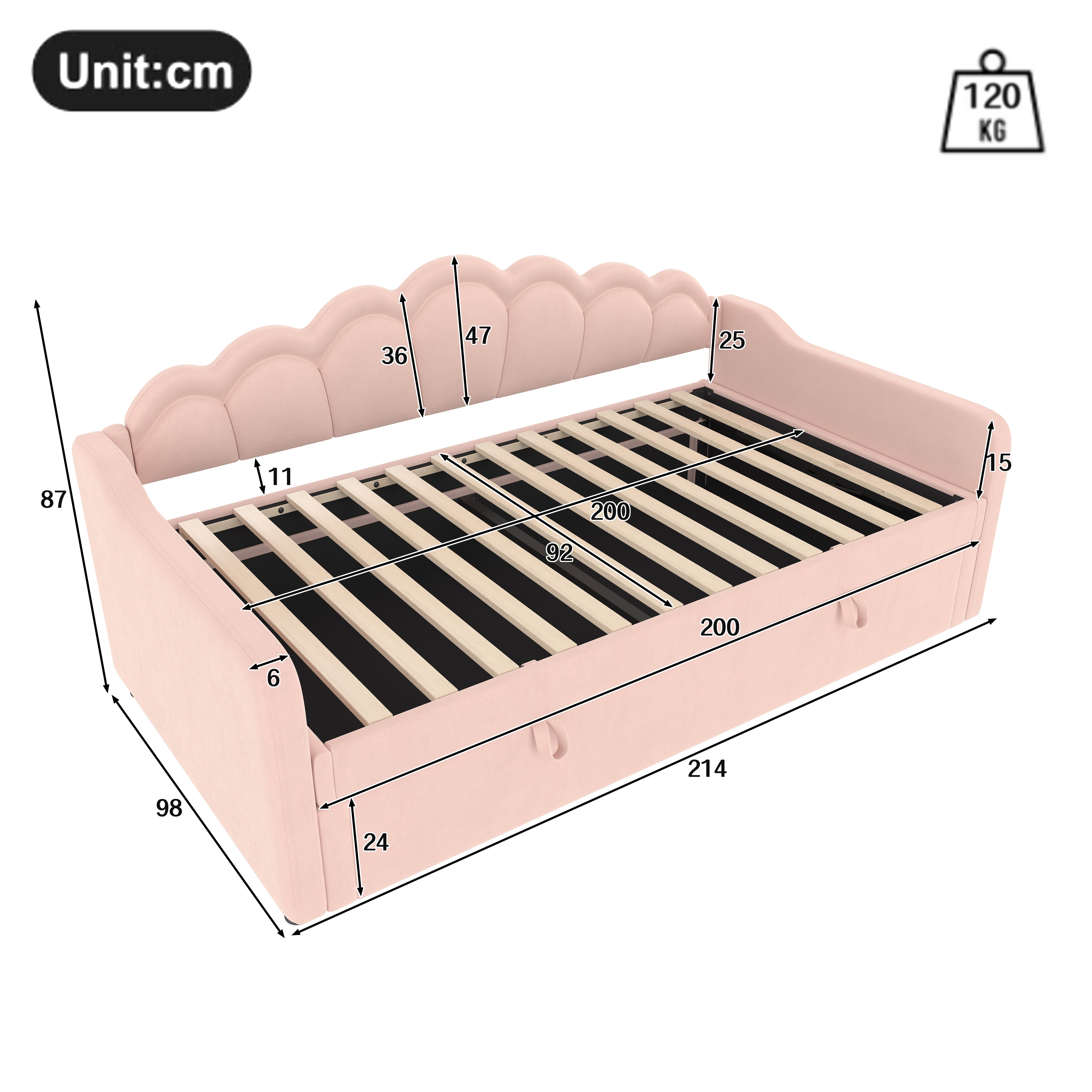 Ulife Daybett Polsterbett Elegantes Tagesbett Schlafsofa günstig online kaufen