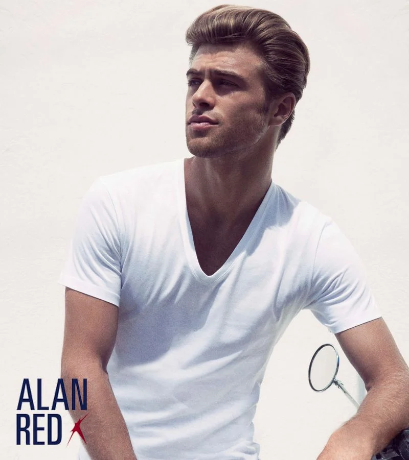 Alan Red  Dean T-Shirt V-Ausschnitt Weiß (2er-Pack) - Größe S günstig online kaufen