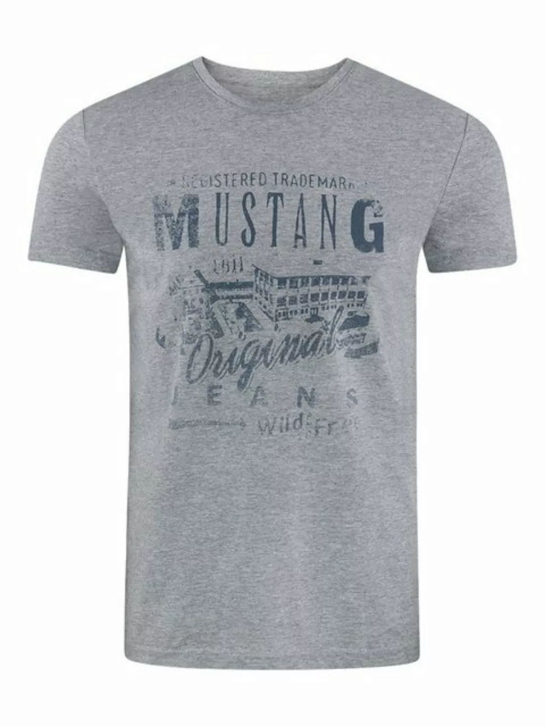 Mustang Herren T-Shirt Mustang Mehrfarbig Rundhals Regular Fit S bis 6XL 4e günstig online kaufen