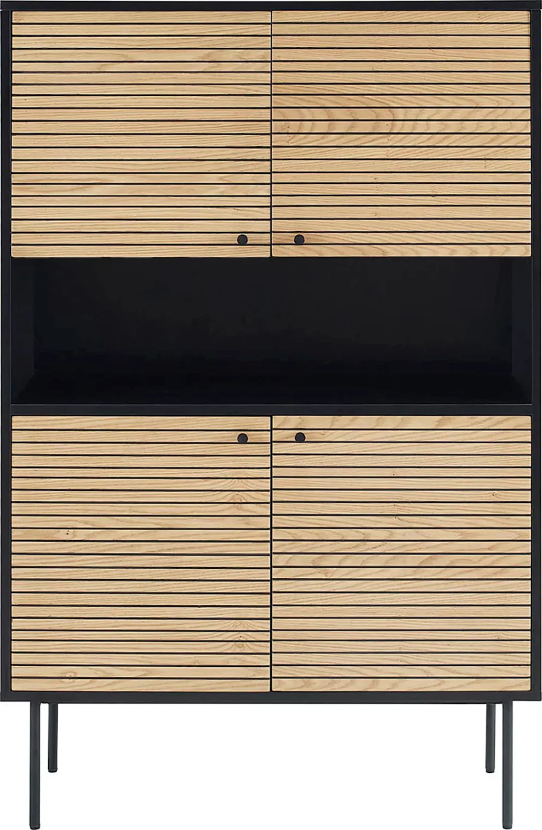 SalesFever Highboard, Stauraumschrank im Scandi Design, Breite 100 cm günstig online kaufen