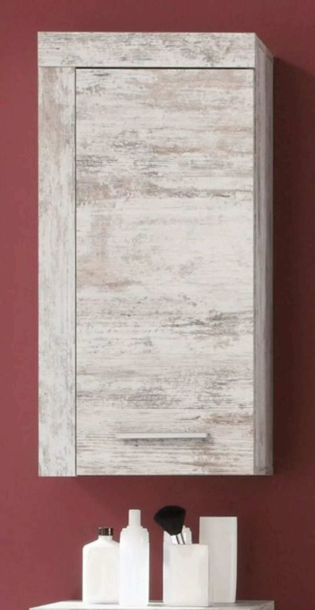 trendteam Hängeschrank Cancun (Badschrank 36x79 cm) Shabby Used Wood Dekor günstig online kaufen