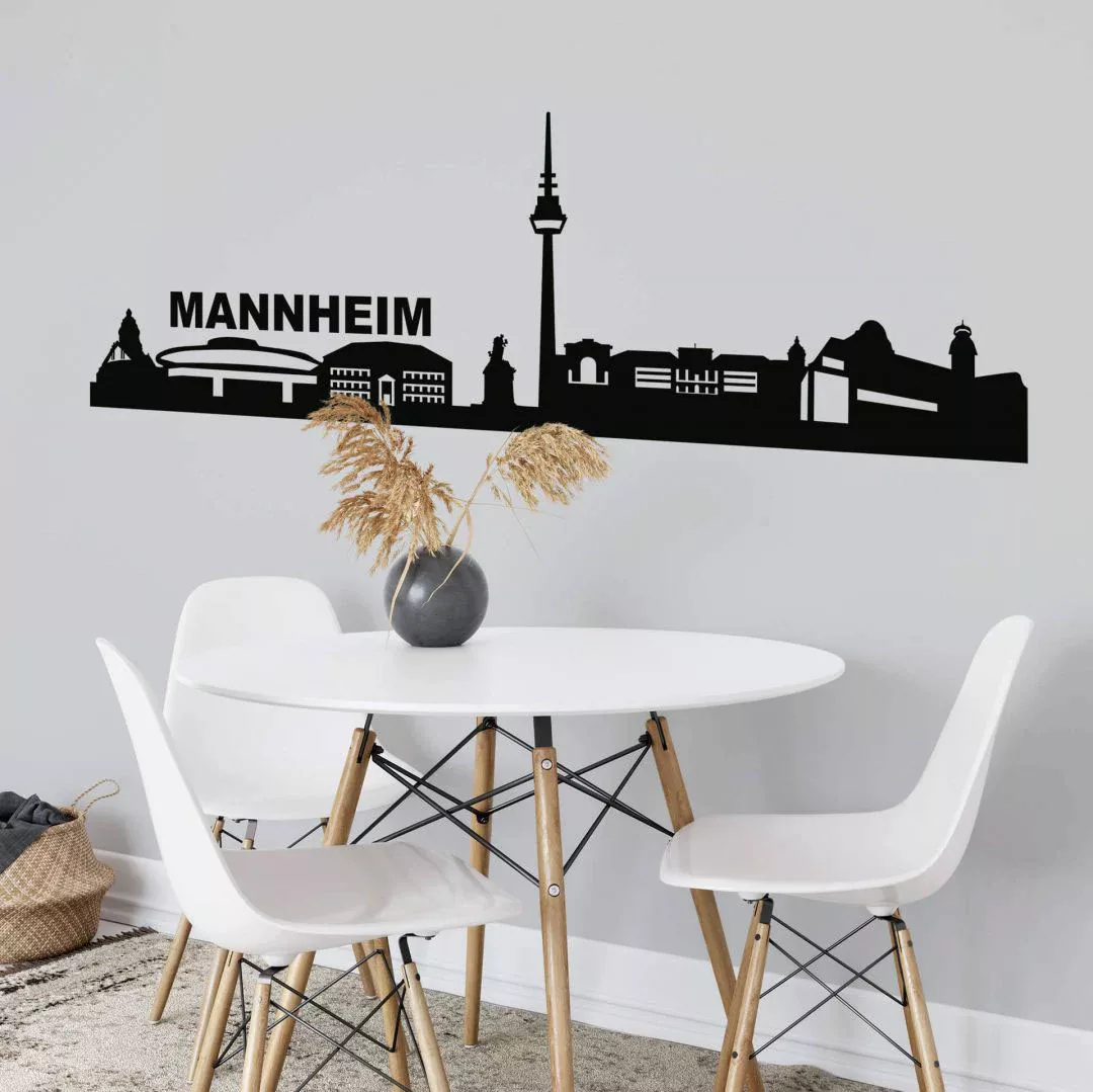 Wall-Art Wandtattoo "Stadt Skyline Mannheim 120cm", (1 St.), selbstklebend, günstig online kaufen