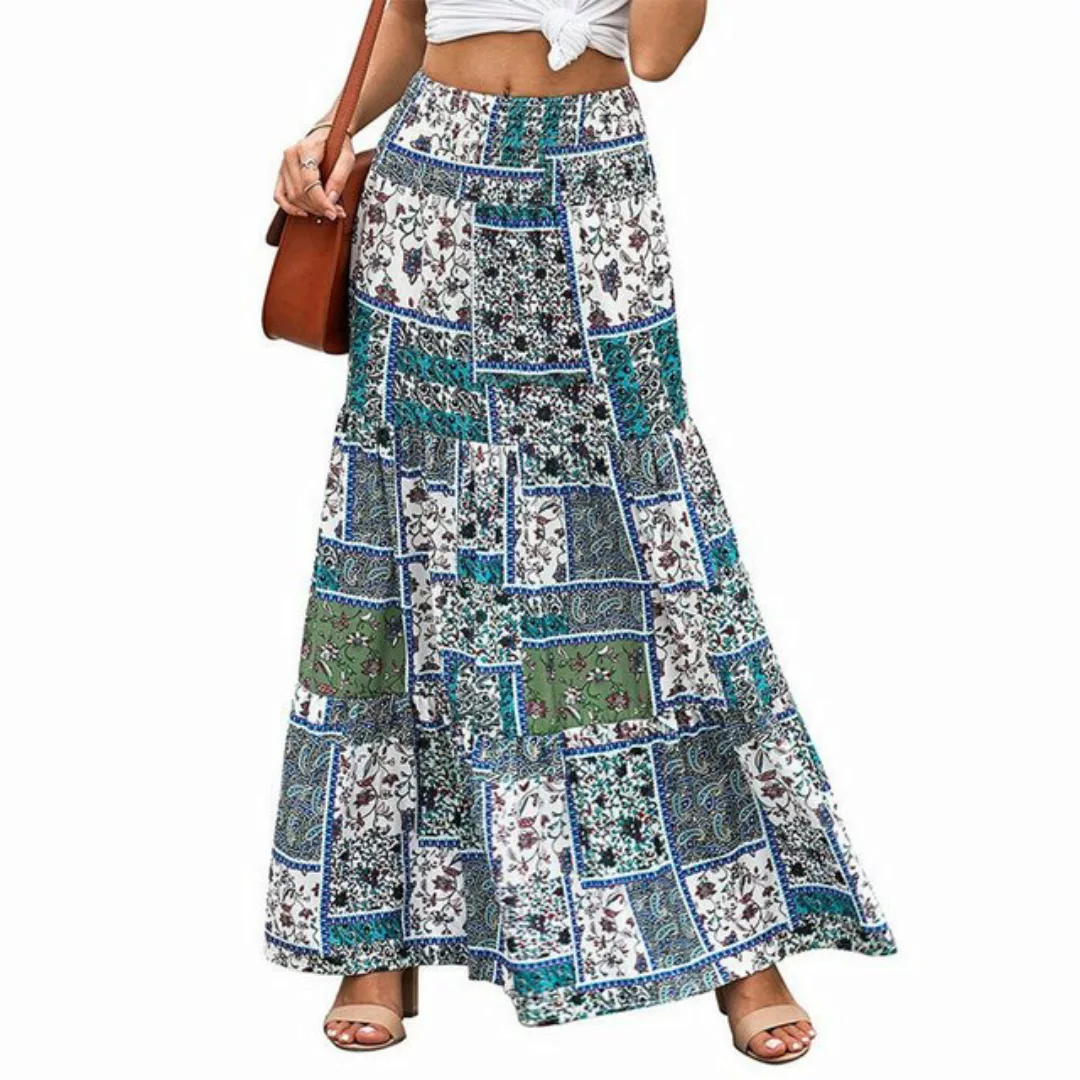 YRIIOMO Maxirock Sommerkleid – Sommerliches Bohemian-Maxikleid mit lässigen günstig online kaufen