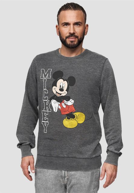 Recovered Sweatshirt Disney Mickey Leaning (1-tlg) mit niedlichem Frontprin günstig online kaufen