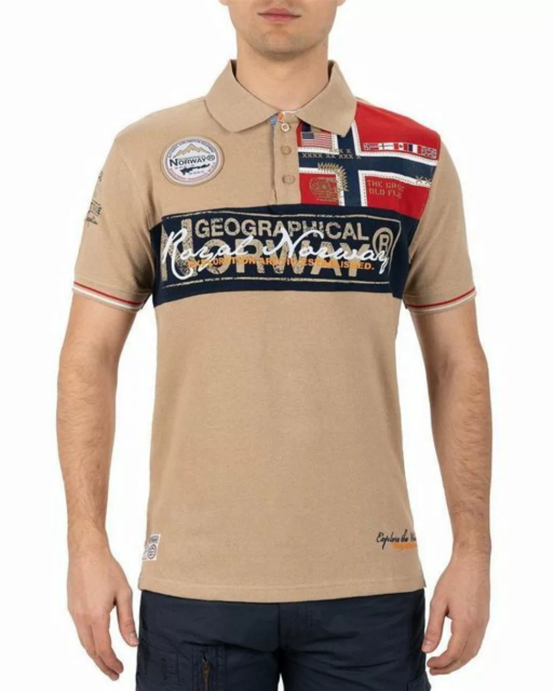 Geographical Norway T-Shirt Kurzarm Poloshirt bakidney Men (1-tlg) mit Aufn günstig online kaufen