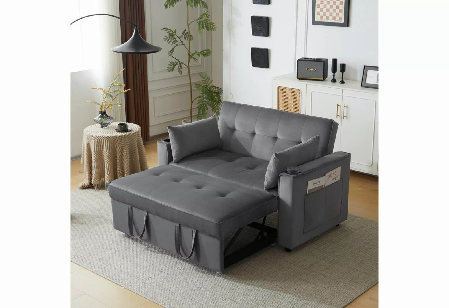 Merax Schlafsofa, mit 3-in-1 Bettfunktion, Loungesessel mit Schlaffunktion, günstig online kaufen