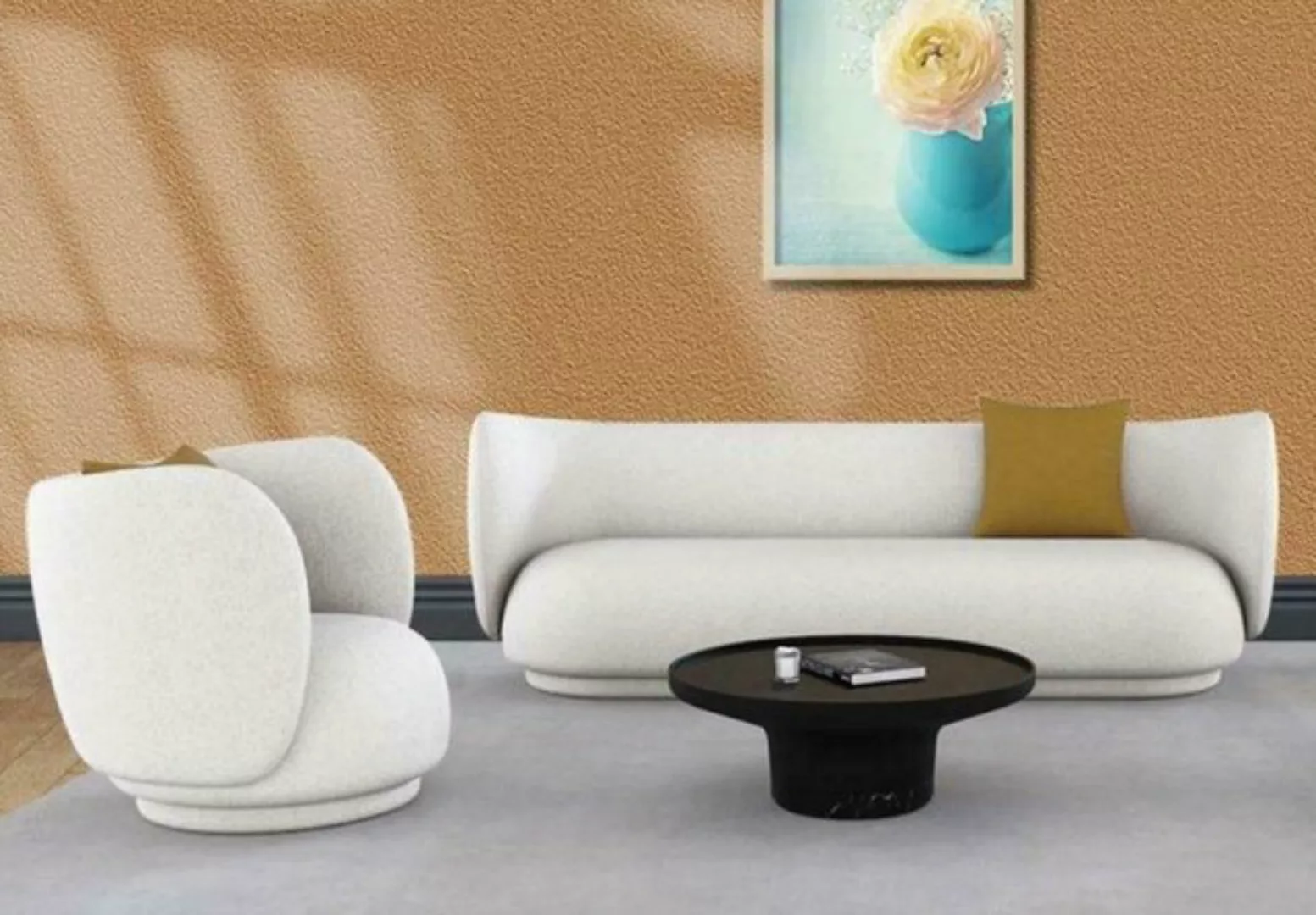 JVmoebel Sofa, Sofagarnitur 2+1 Sitzer Velvet Sofa Wohnlandschaft Design günstig online kaufen