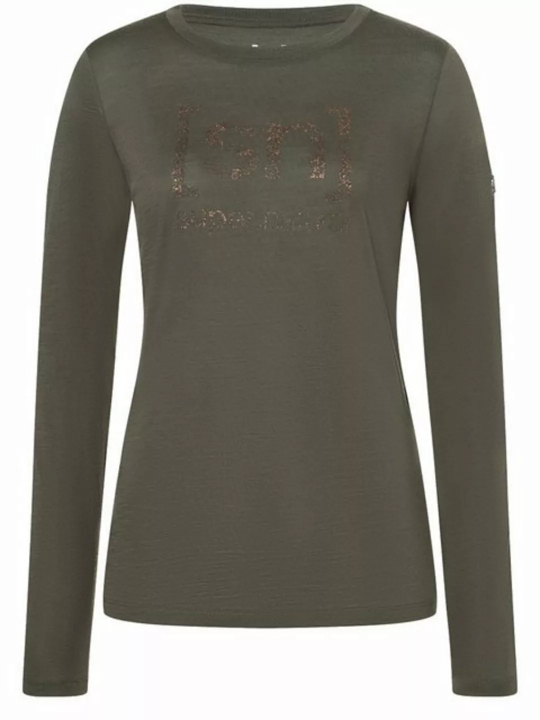 SUPER.NATURAL Sweatshirt für Damen, Merino ARABESQUE Muster Logo Motiv günstig online kaufen