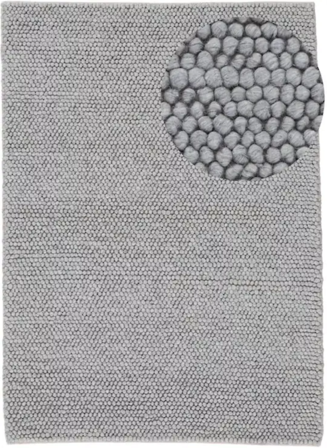 carpetfine Teppich »Calo«, rechteckig, Handweb Teppich, Uni Farben, meliert günstig online kaufen