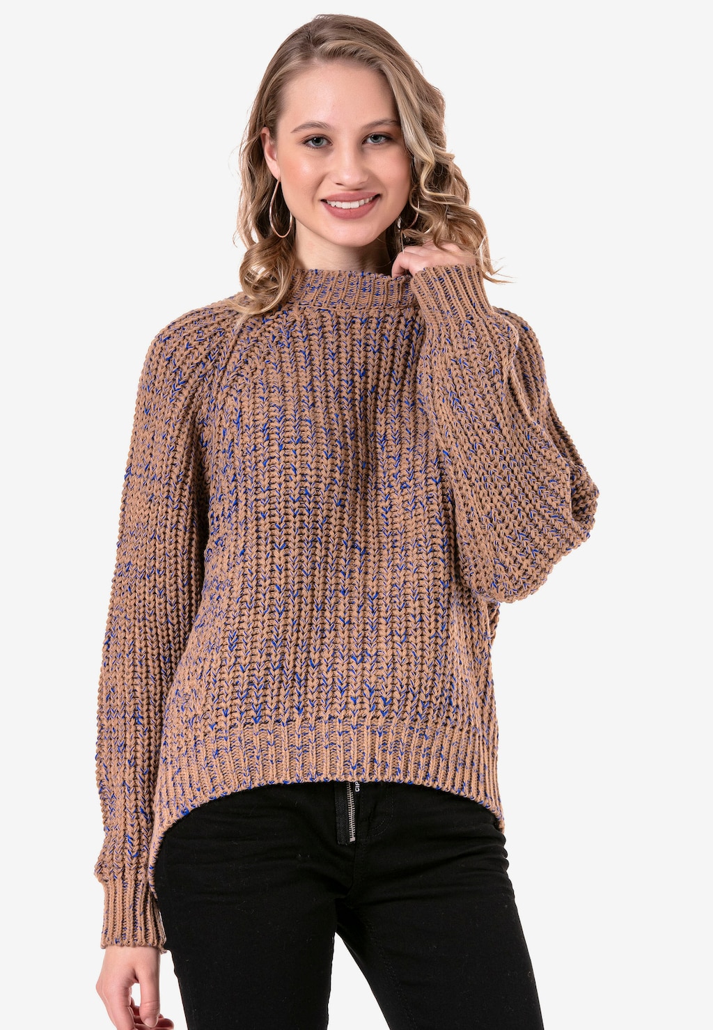 Cipo & Baxx Strickpullover, in meliertem Design günstig online kaufen