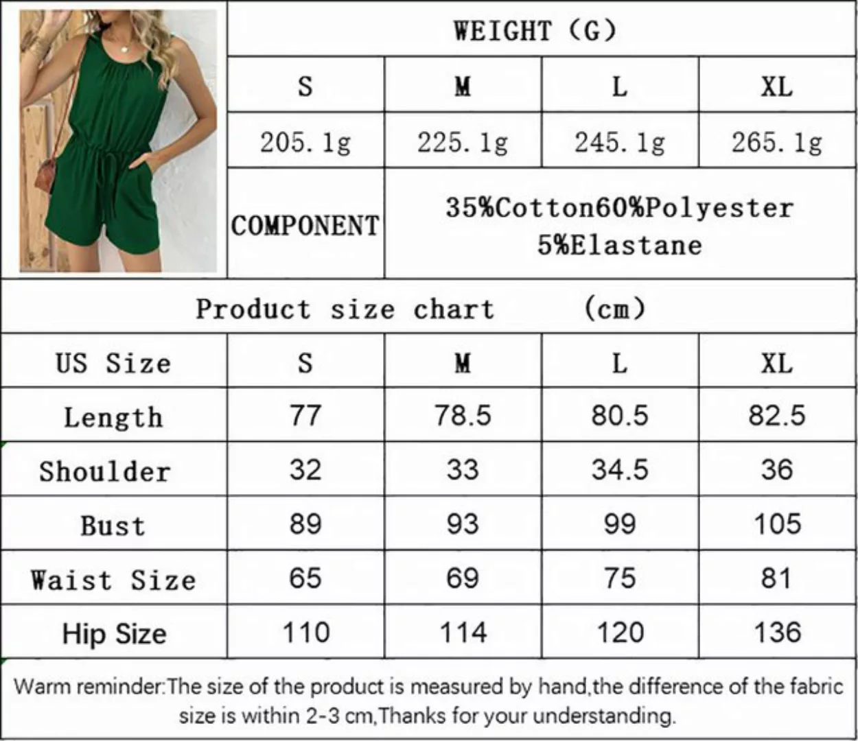 RUZU UG Overall Damen-Overall locker lässig elastische Taille, gerade Short günstig online kaufen